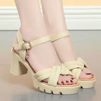 Sandale de mode en cuir talons pour femmes