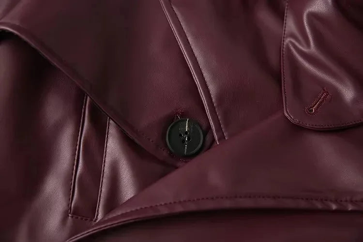 Veste Rétro Femme – Similicuir PU