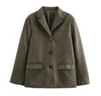 Blazer d'automne vintage pour femmes