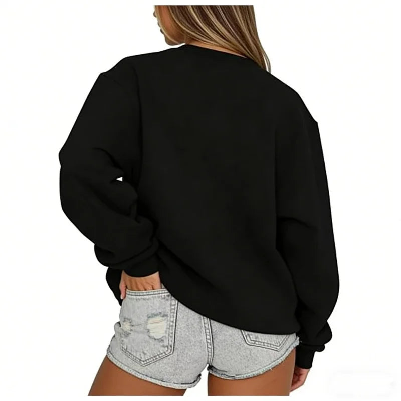 Pull décontracté couleur unie pour femmes