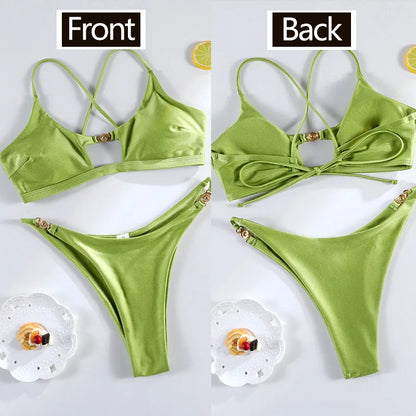 Bikini Push-Up Femme – Couleur Unie