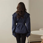 Manteau court à lacets pour femmes