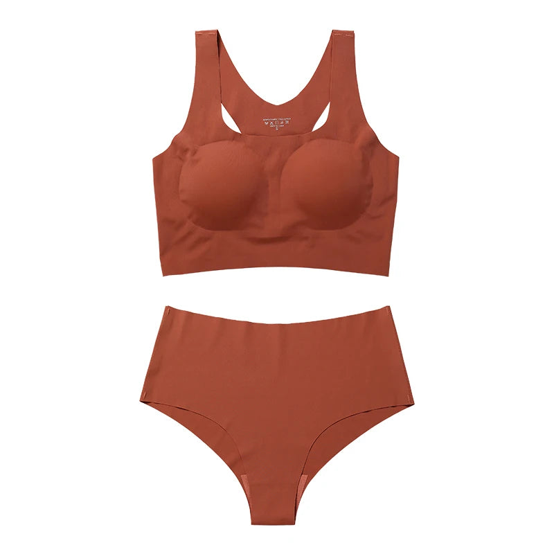 Ensembles de soutien-gorge et culotte sans fil pour femmes