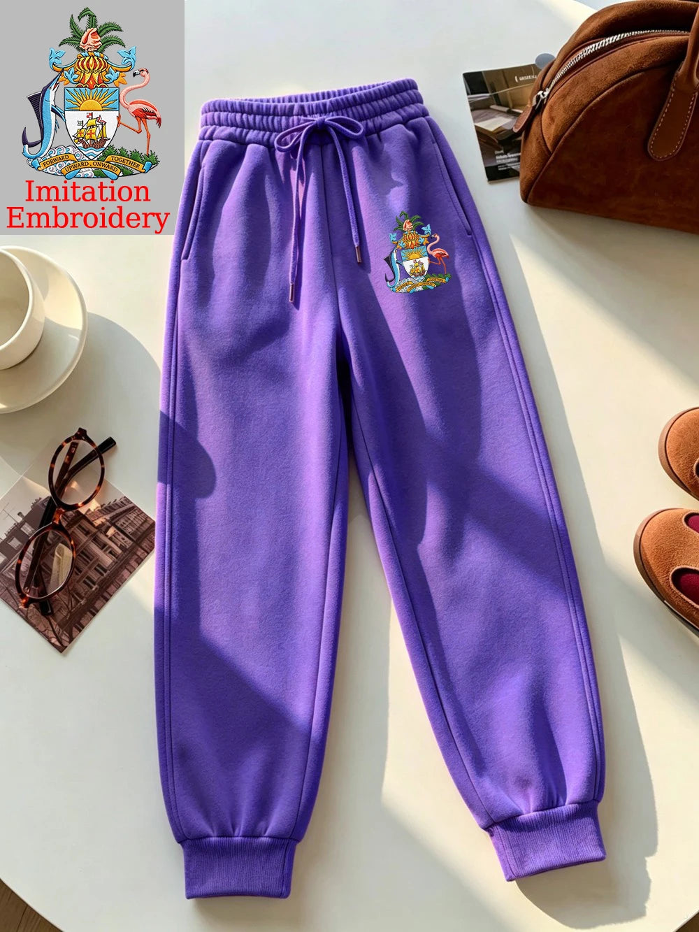 Pantalon de jogging imprimé emblème des Bahamas pour femmes