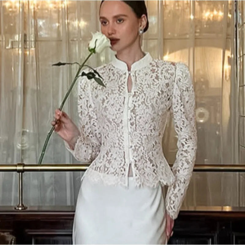 Chemise transparent et dentelle pour femmes