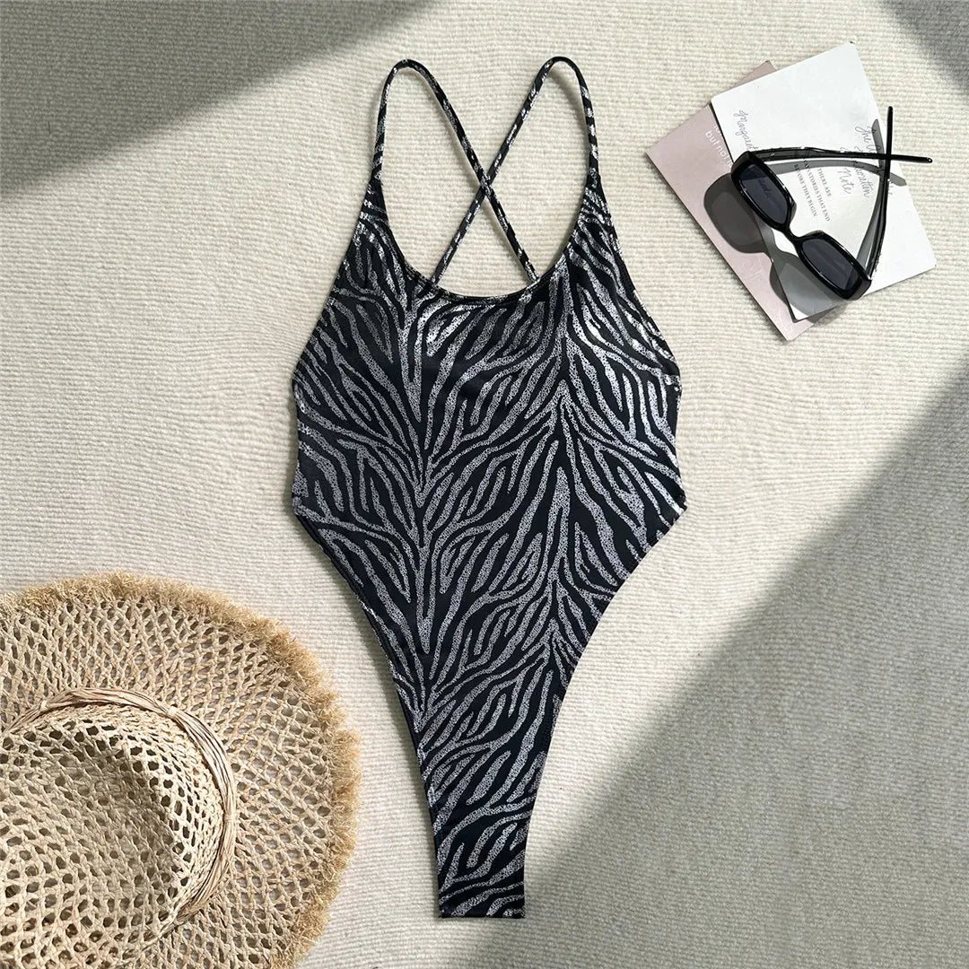 Maillots de bain une pièce string rembourré pour femmes