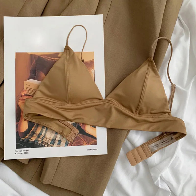 Soutien-gorge effet push-up en coton sans couture pour femmes