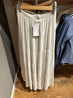 Jupe longue en coton à fleurs roses pour femmes
