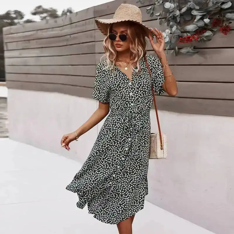 Robe à imprimé Floral pour femmes