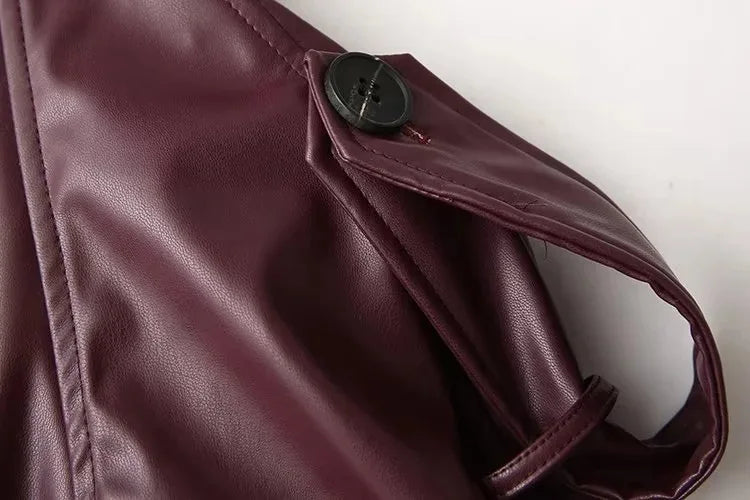 Veste Rétro Femme – Similicuir PU