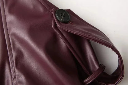 Veste Rétro Femme – Similicuir PU
