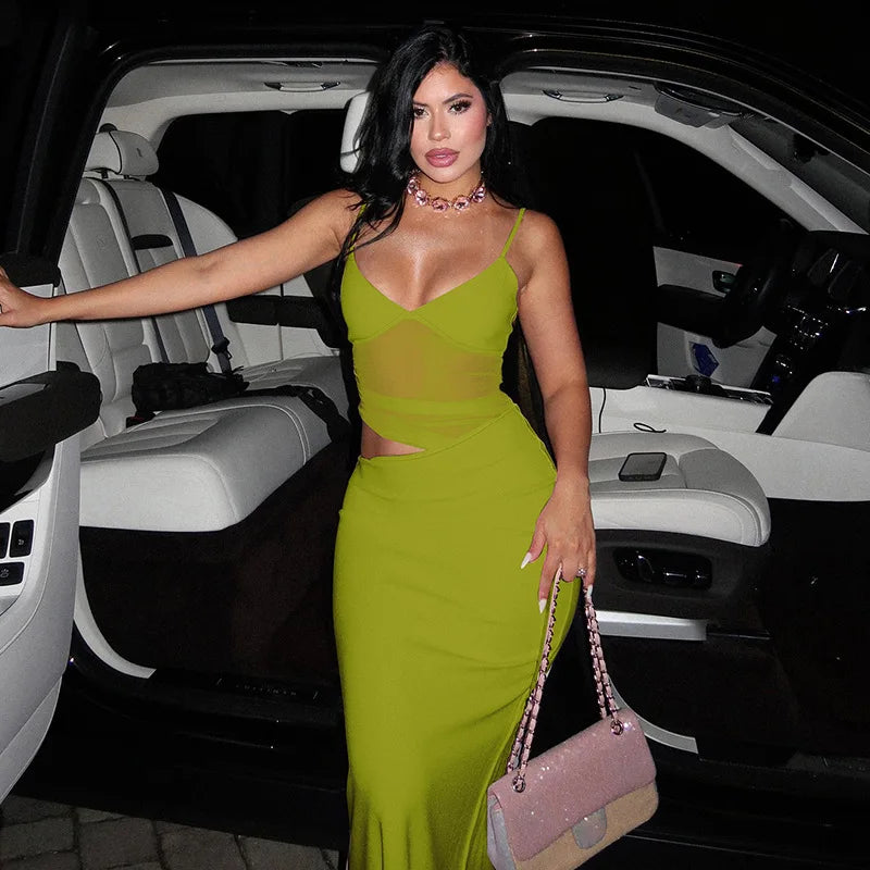 Robe longue transparente pour femmes