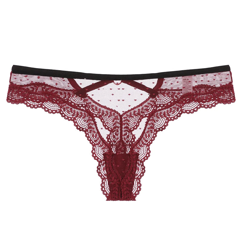 Culotte sexy en dentelle transparente pour femmes