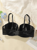 Soutien-gorge sexy en dentelle de couleur unie pour femmes