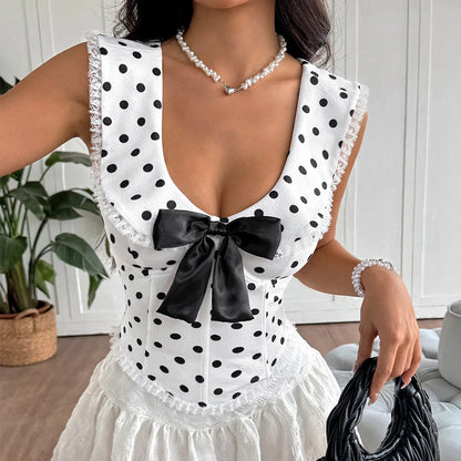 Débardeur Doux Femme – Imprimé Pois