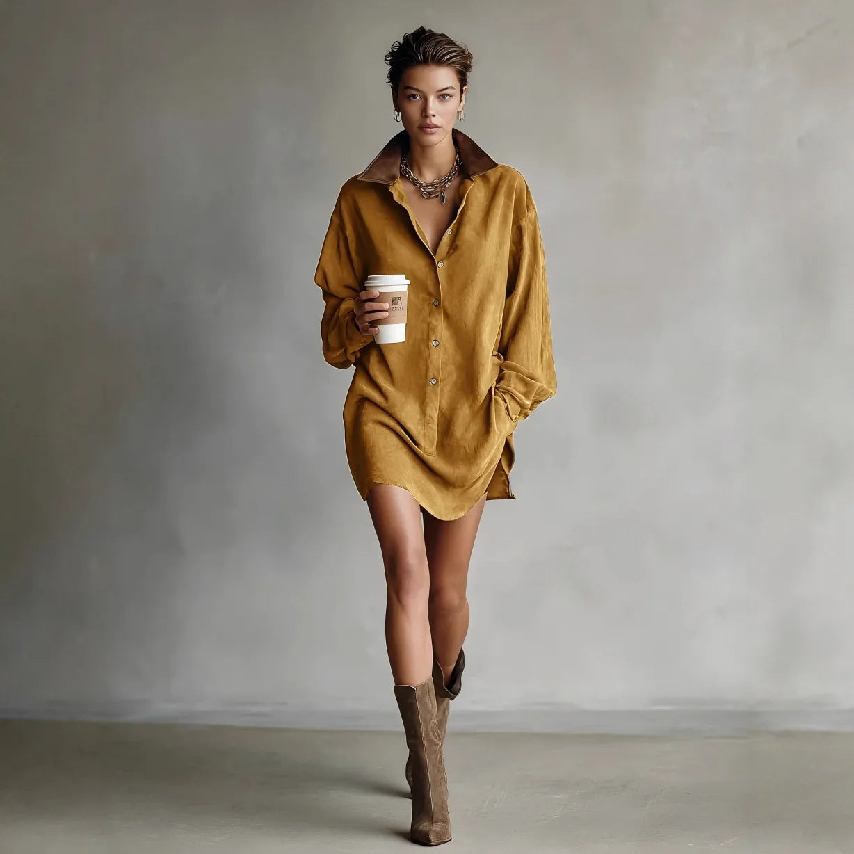 Robe courte ample et décontractée pour femmes