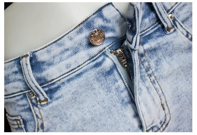 Jean taille moyenne vintage américain pour femmes