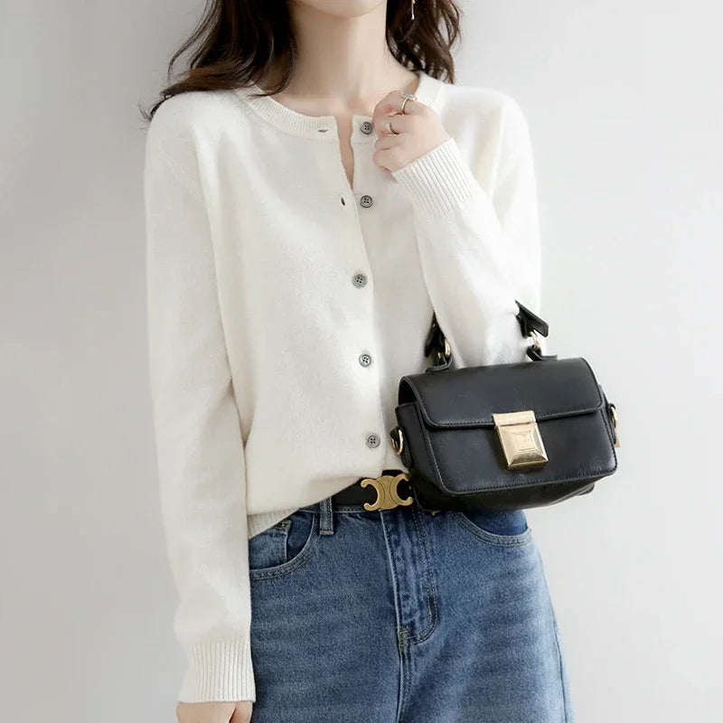 Cardigans à col rond pour femmes