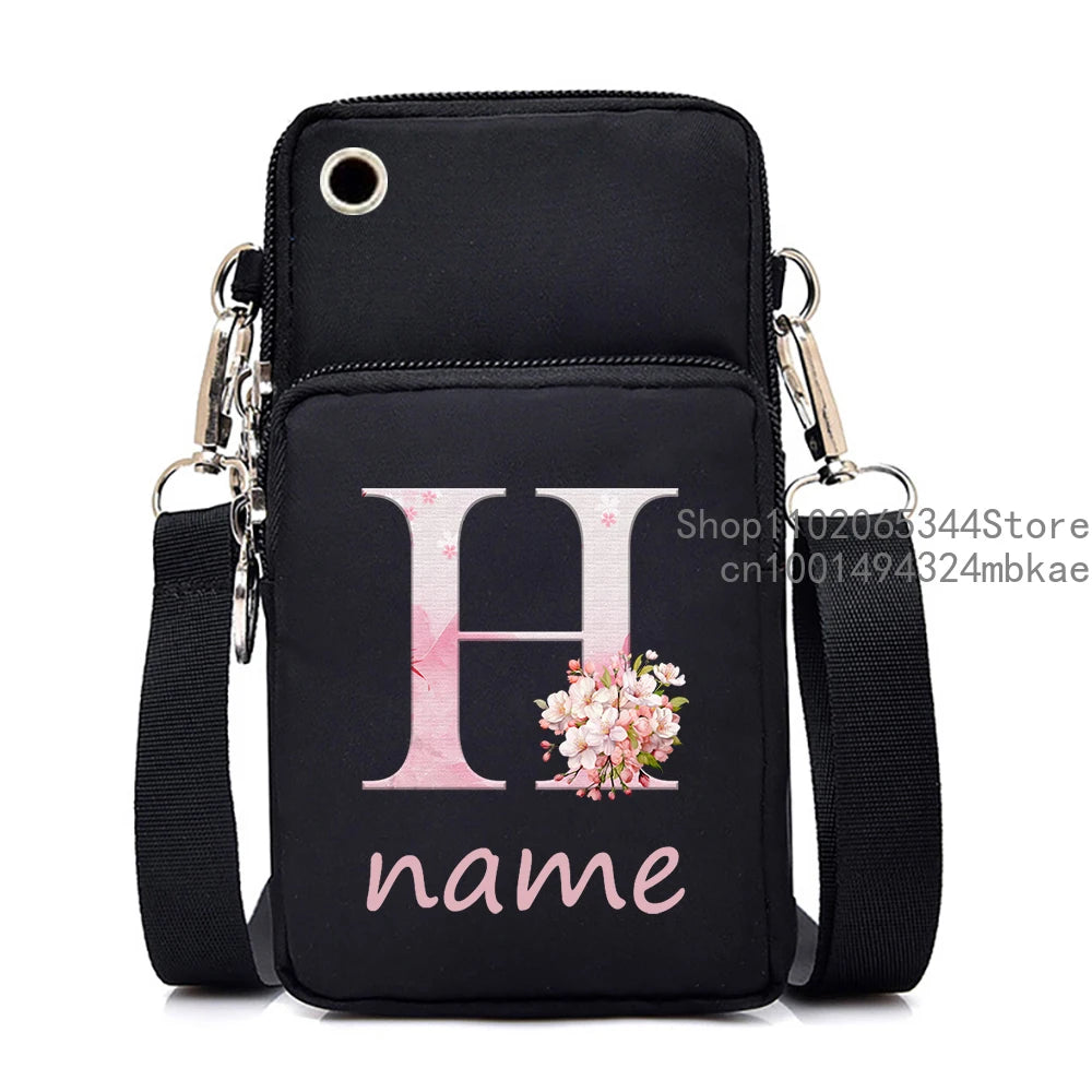 Sac à bandoulière pour téléphone portable floral pour femmes