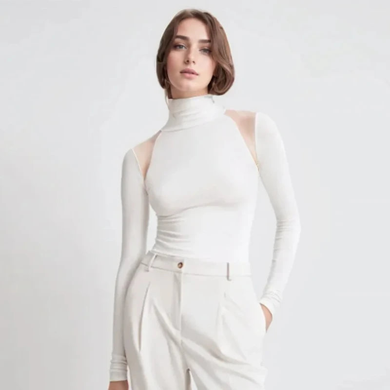 Body à manches longues moulant pour femmes