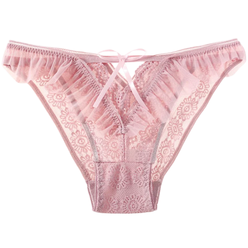 Culotte en dentelle française taille basse pour femmes