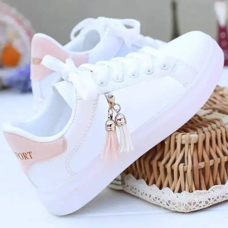 Baskets blanches décontractées pour femmes
