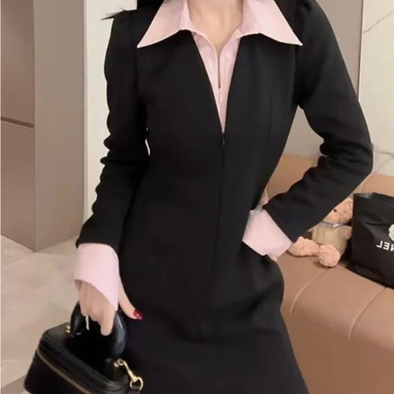 Robe moulante à manches longues pour femmes