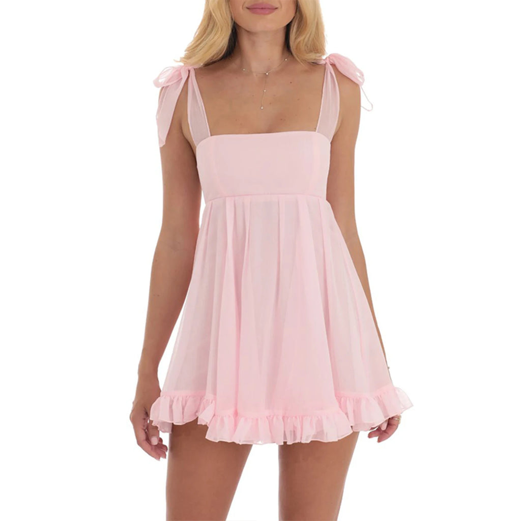 Mini robe d'été sans manches pour femmes