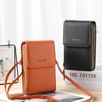 Sac à main pour téléphone portable à écran tactile en cuir souple pour femmes