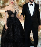 Robe de mariée en dentelle appliquée pour femmes