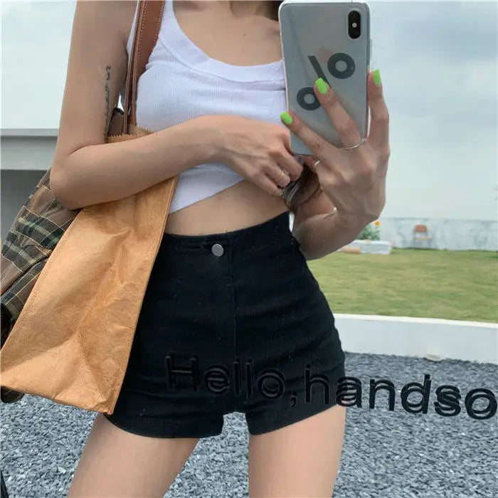Short en jean  court taille haute sexy pour femmes