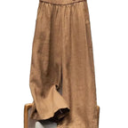 Pantalon amincissant en coton et lin pour femmes