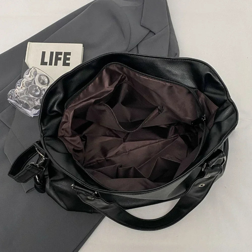 Sac à main de grande capacité en cuir souple pour femmes
