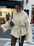 Manteau élégant à lacets pour femmes