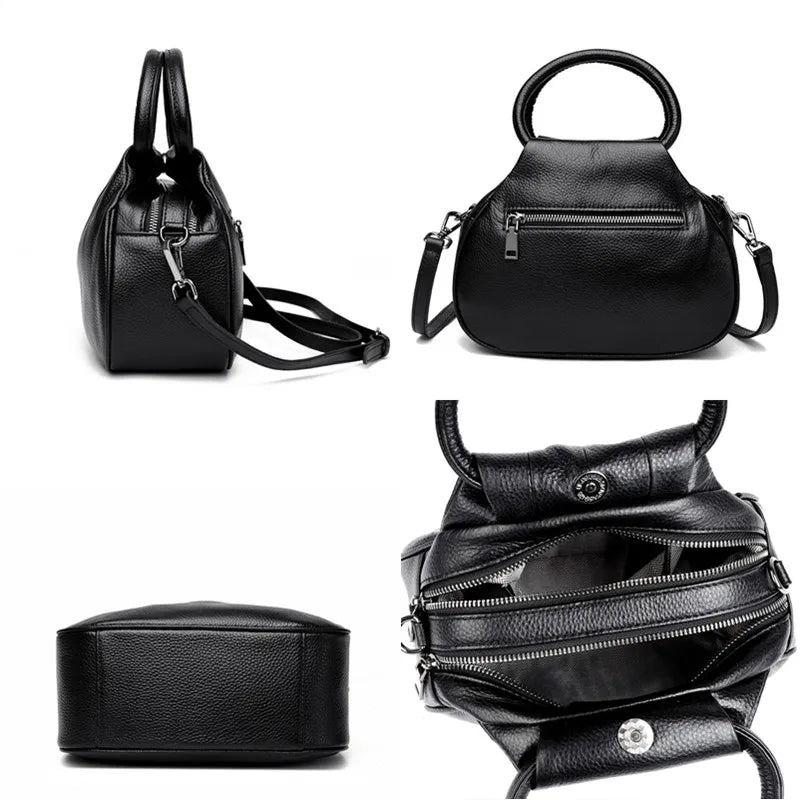 Sac à main en cuir véritable pour femmes
