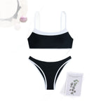Maillot de bain deux pièces en nylon avec coussinets pour femmes
