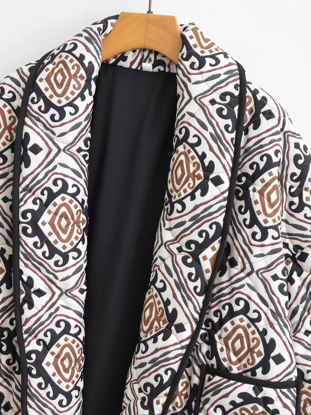 Cardigan ample en coton imprimé pour femmes