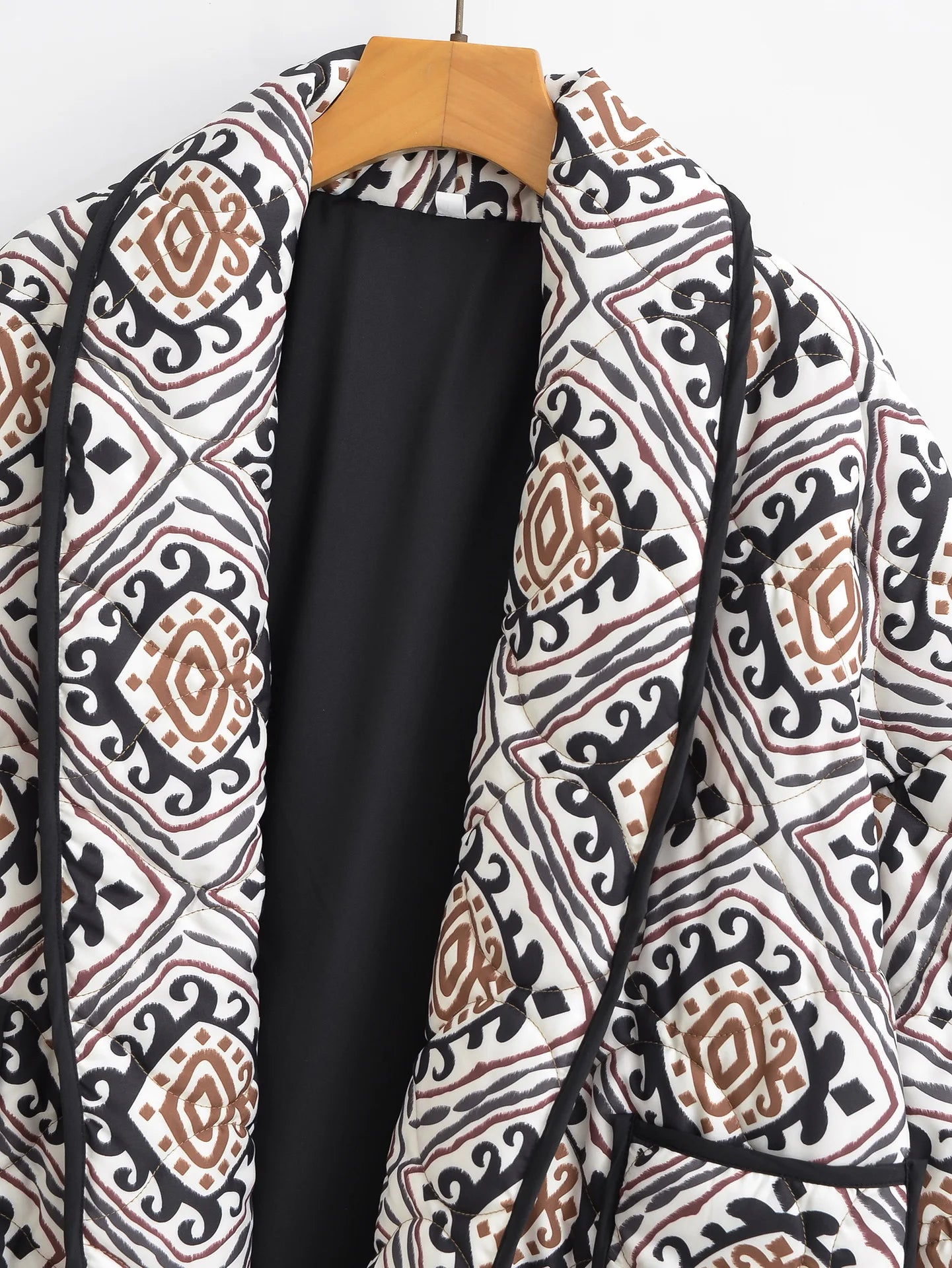Cardigan ample en coton imprimé pour femmes