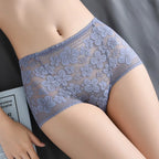 Culotte taille haute en dentelle sans couture pour femmes