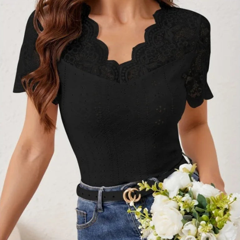 Chemise à manches courtes pour femmes