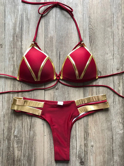 Bikini Femme Push-Up – Haut et String Assorti
