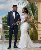 Robe de mariée sirène en dentelle pour femmes