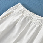 Pantalon en coton et lin pour femmes