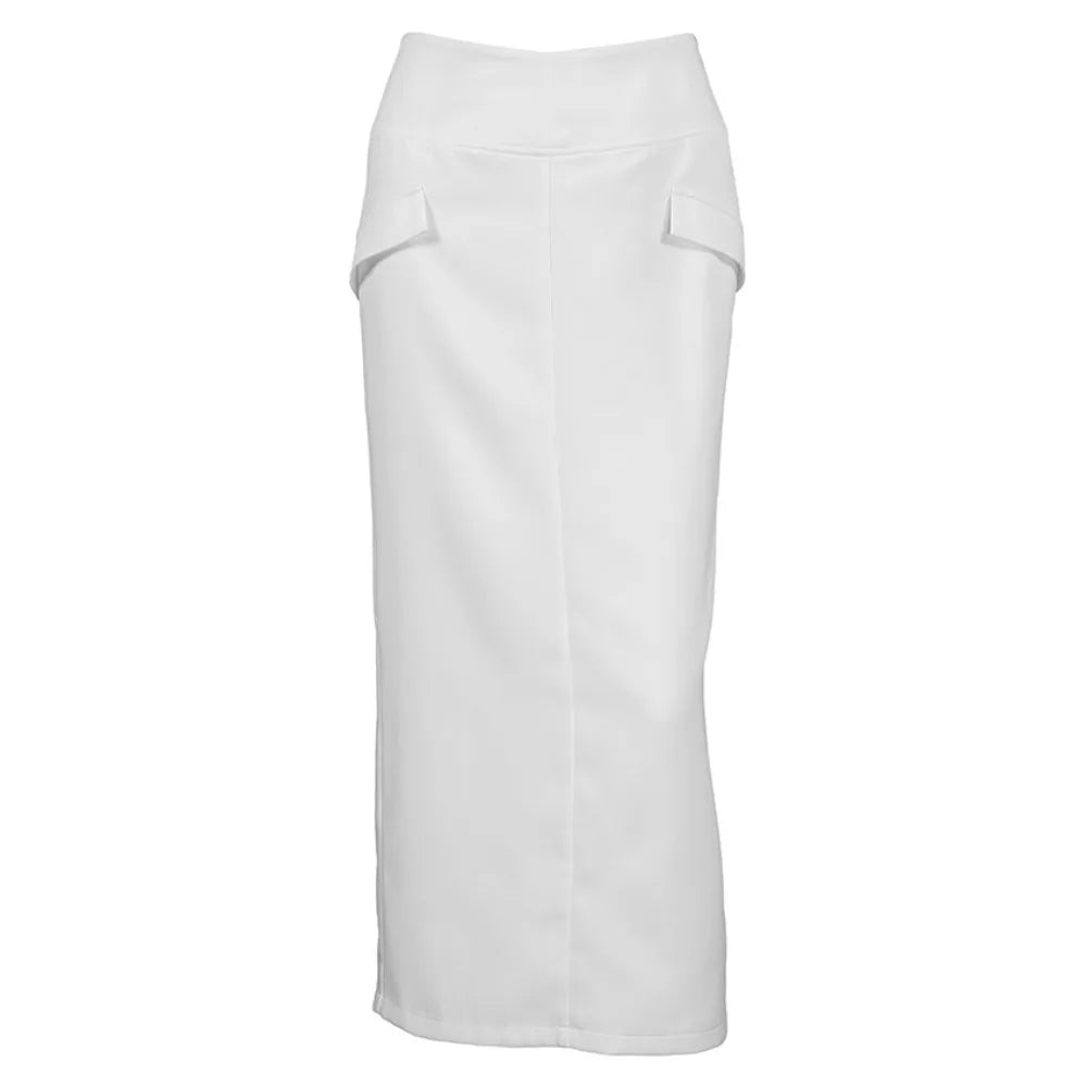Jupe tube droite blanche pour femmes