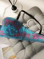 Soutien-gorge sexy brodés à fleurs pour femmes