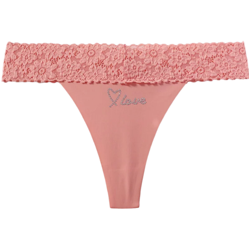 String avec dentelle strass pour femmes