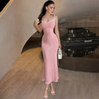 Robe en maille côtelée pour femmes