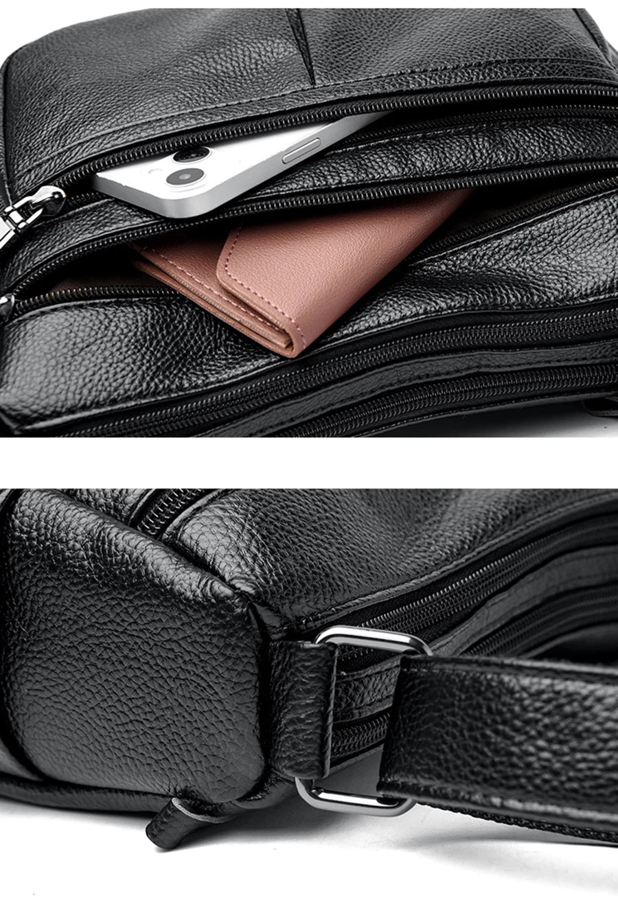 Sac à main en cuir véritable pour femmes