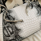 Sac à bandoulière motif crocodile pour femmes