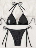 Ensemble maillot de bain deux pièces soutien-gorge push-up pour femmes